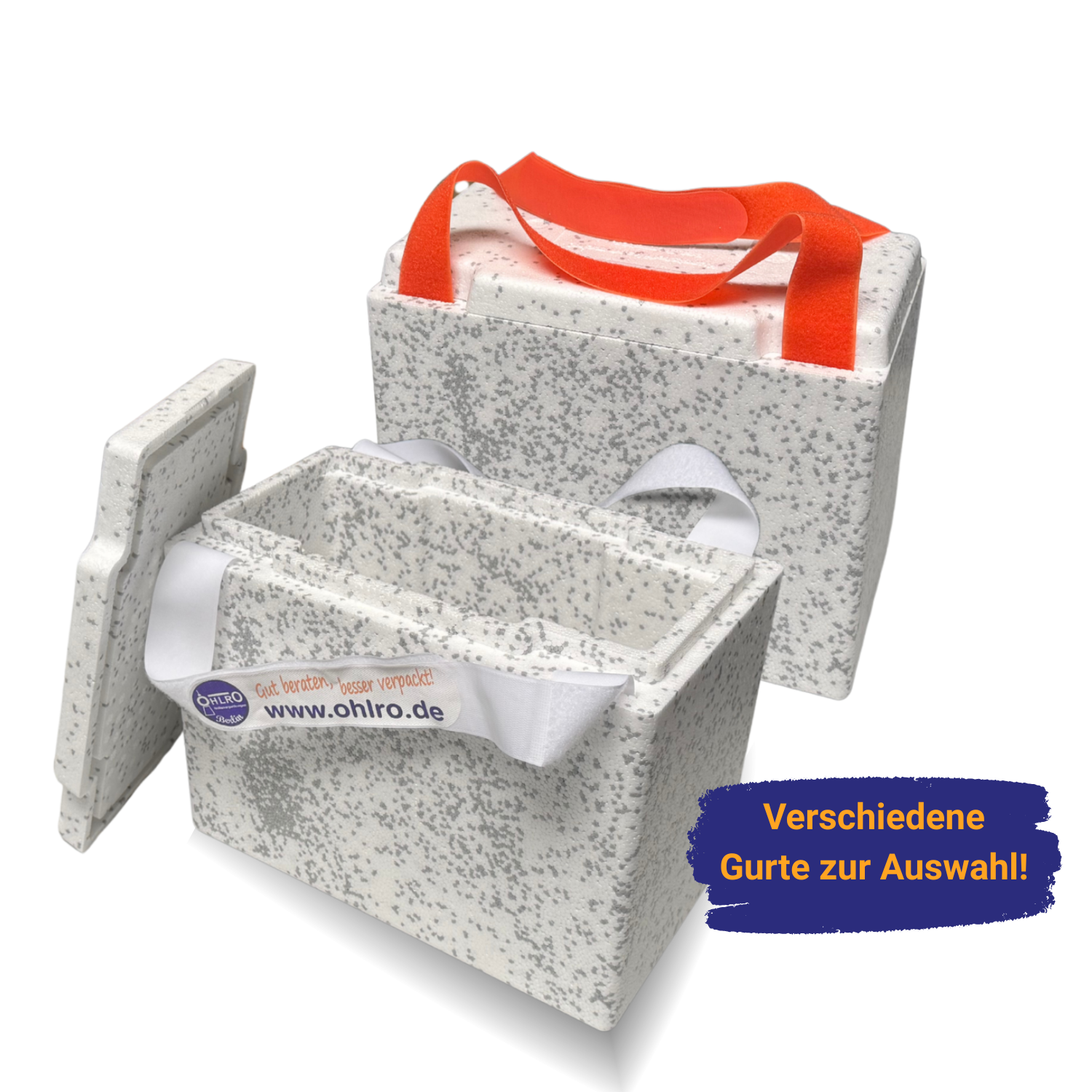 CoolBox & Go grau/weiß - Kühlbox mit Tragegurt