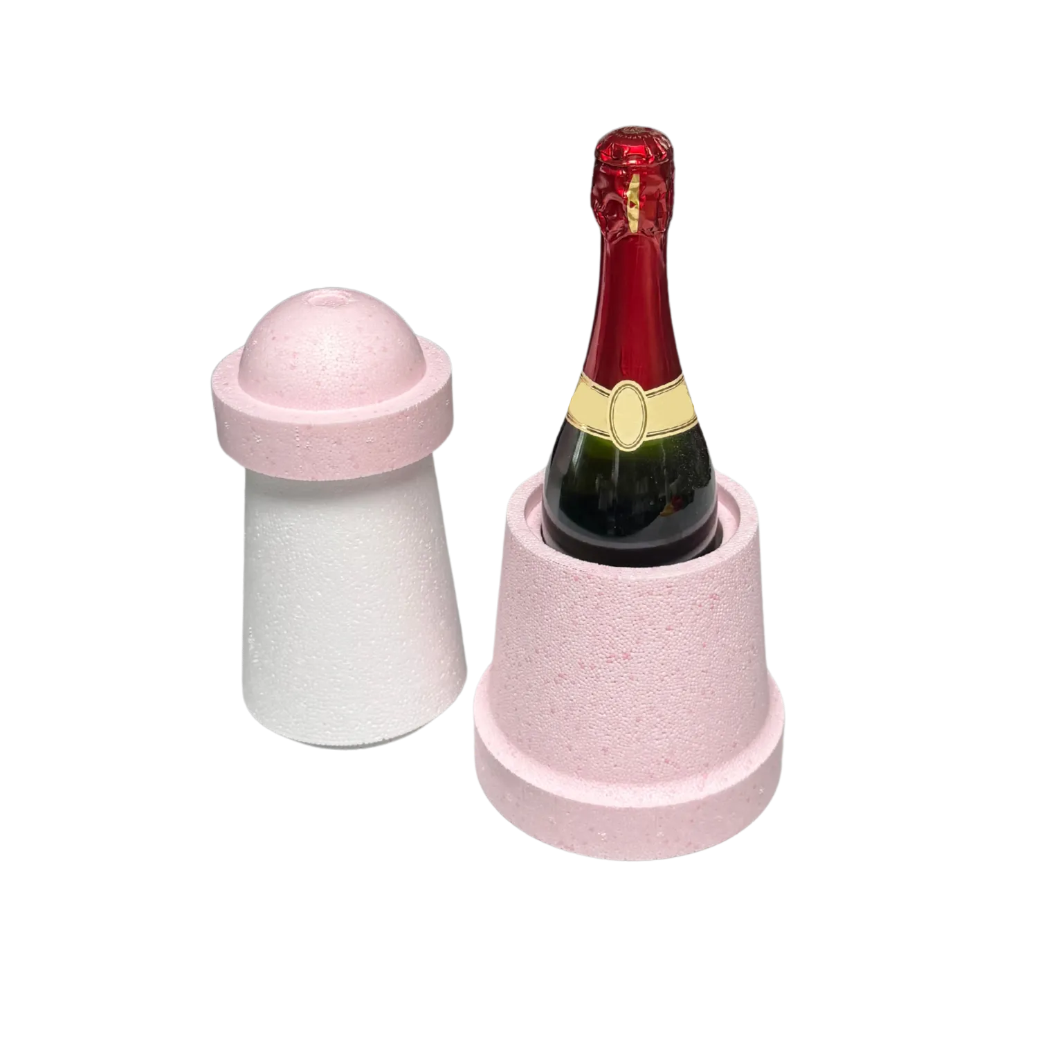 Leuchtturm rosa-weiß - Sektflaschenkühler_08003_