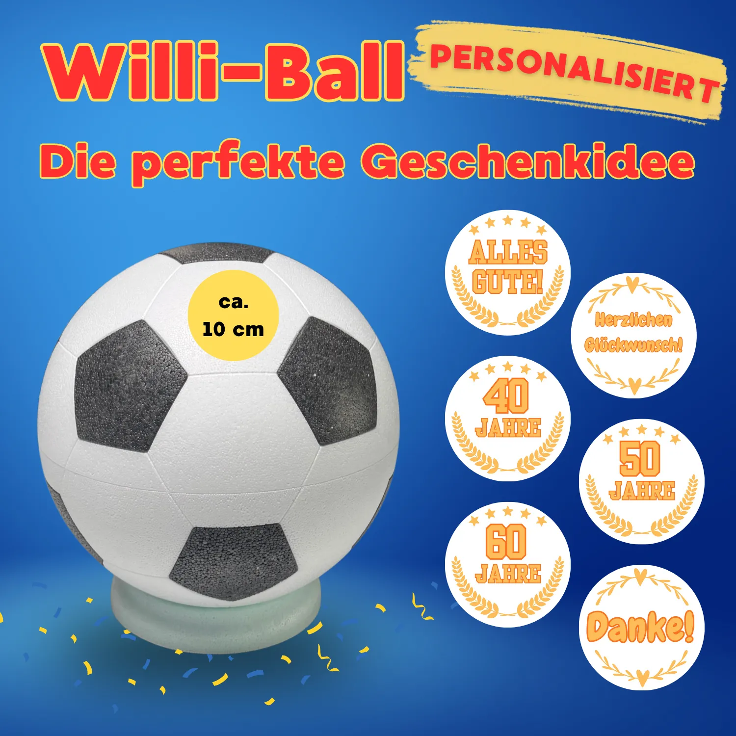 Willi-Ball personalisiert - Getränkekühler Fußball_08013_